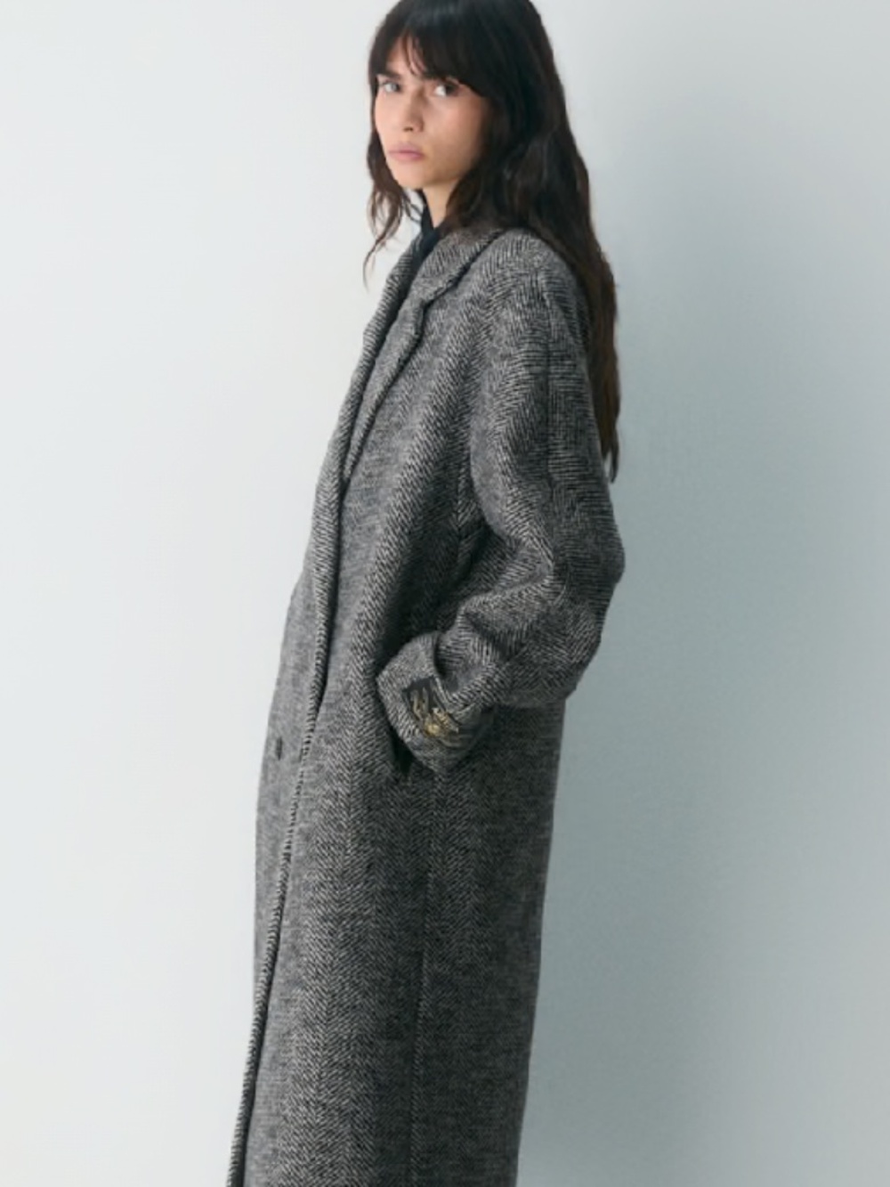 Aritzia The Slouch™ Coat - Soft Wool Cashmere $398 Double-breasted long Italian